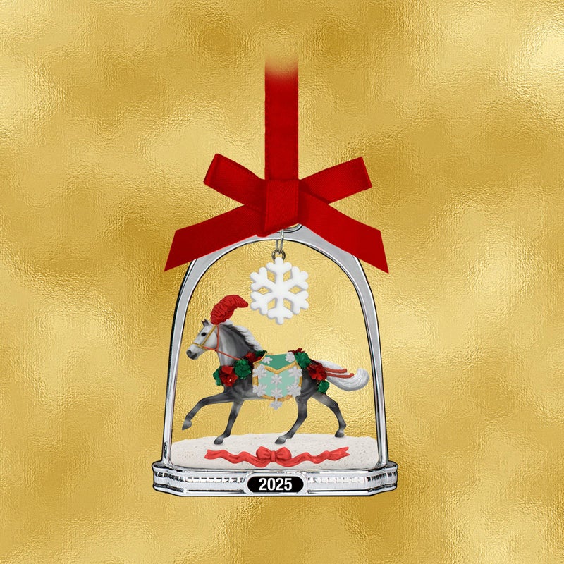 Breyer 2025 Stirrup Ornament | Christmas in Bloom | Model # B-HP-10224 - Image 2